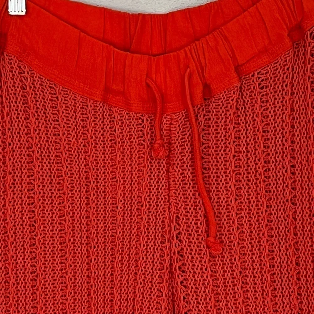 NWT Free People Beach Day Sweater Pants Boho Comfy Cotton Size M Terra Cotta